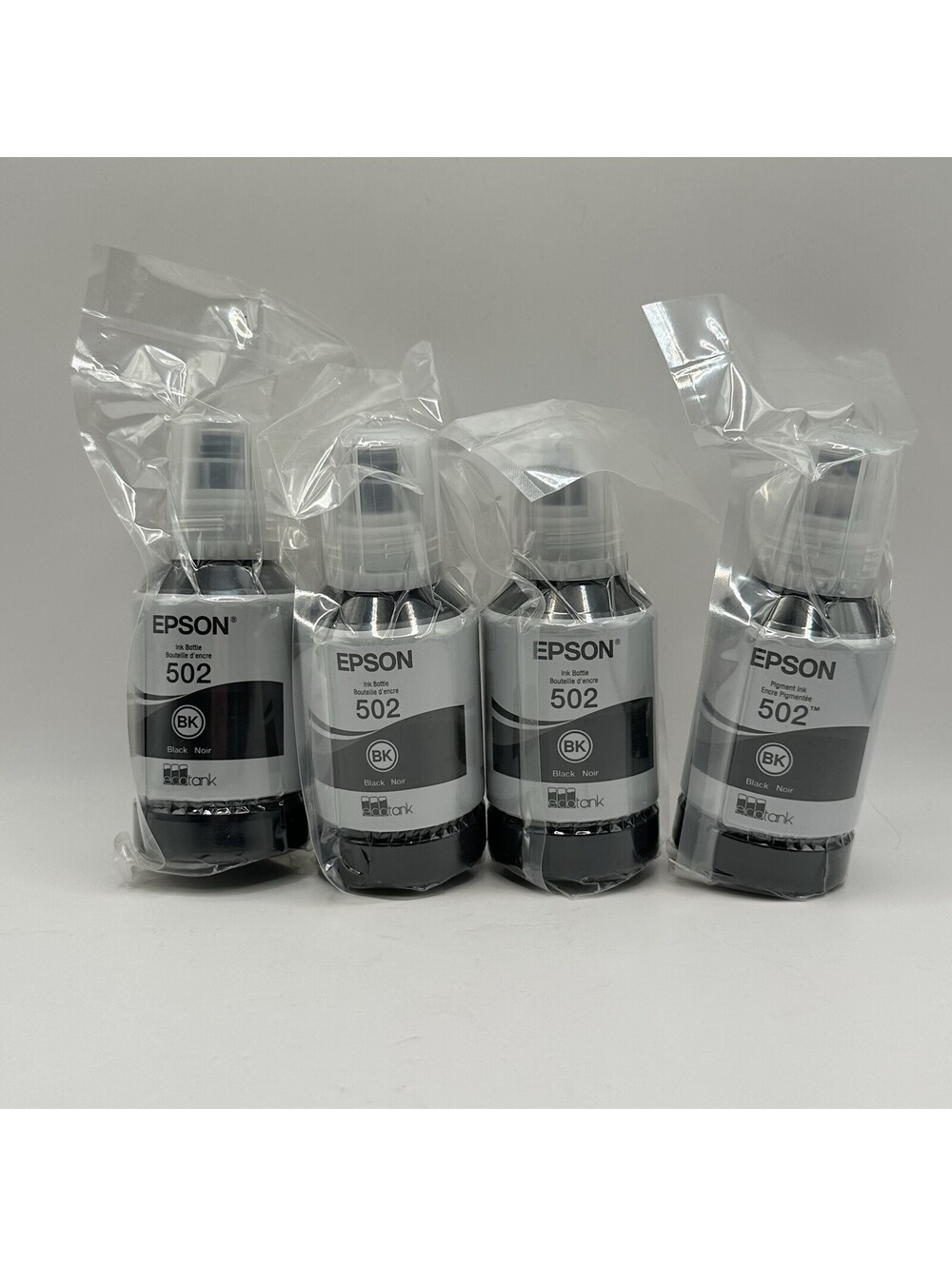 Epson Ecotank 502 Ink Bottle Black (Lot of 4)